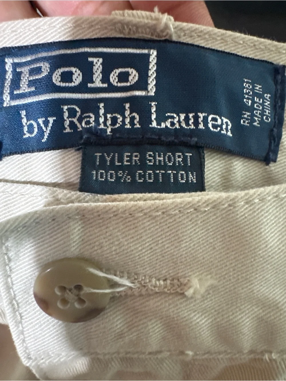 Polo Ralph Lauren Tyler Pleated Beige Chino Shorts Size 35
